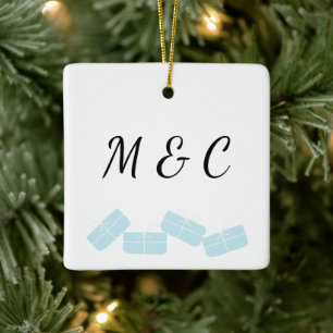 Personalised Ornament With Cute Gift Illustration