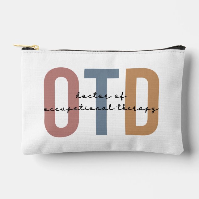 Personalised OTD Doctor of Occupational Therapy  Accessory Pouch (Front)