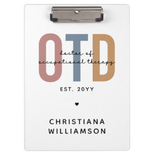 Personalised OTD Doctor of Occupational Therapy Clipboard