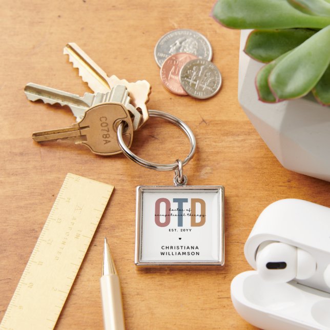 Personalised OTD Doctor of Occupational Therapy Key Ring (Desk)