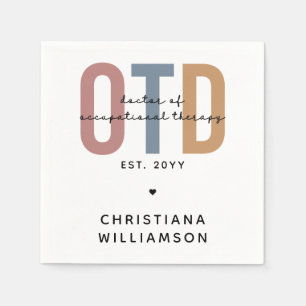 Personalised OTD Doctor of Occupational Therapy Napkin