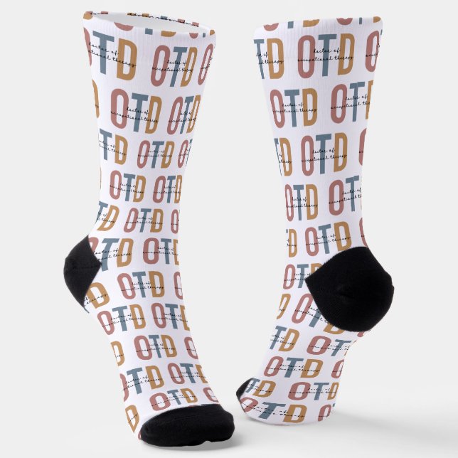 Personalised OTD Doctor of Occupational Therapy Socks (Angled)