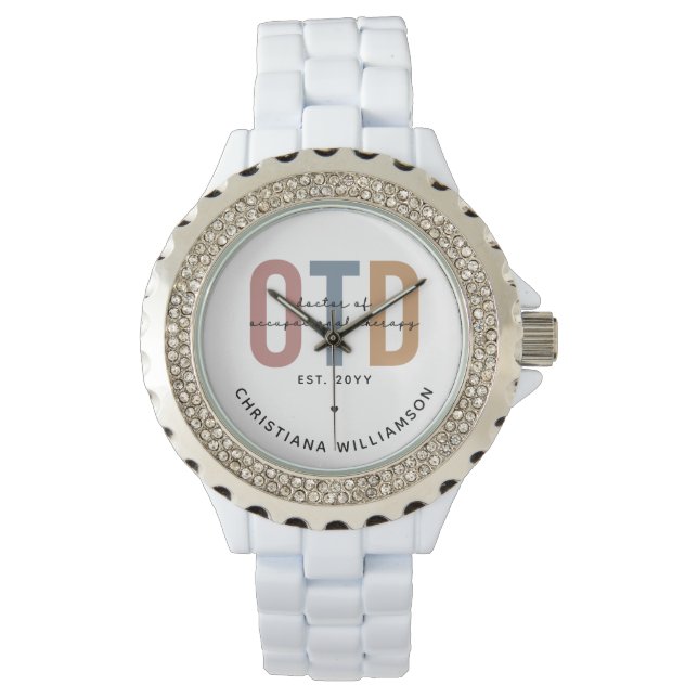Personalised OTD Doctor of Occupational Therapy Watch (Front)
