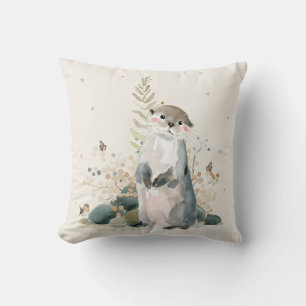 Personalised Otter Throw Pillow