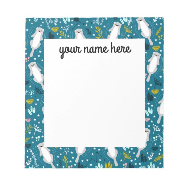 Personalised Otters Notepad (Front)