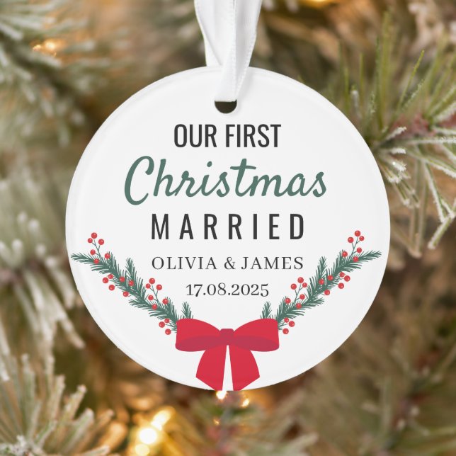 Personalised Our First Christmas Acrylic Ornament (Tree)