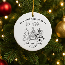 Personalised Our First Christmas as Mr. and Mrs.