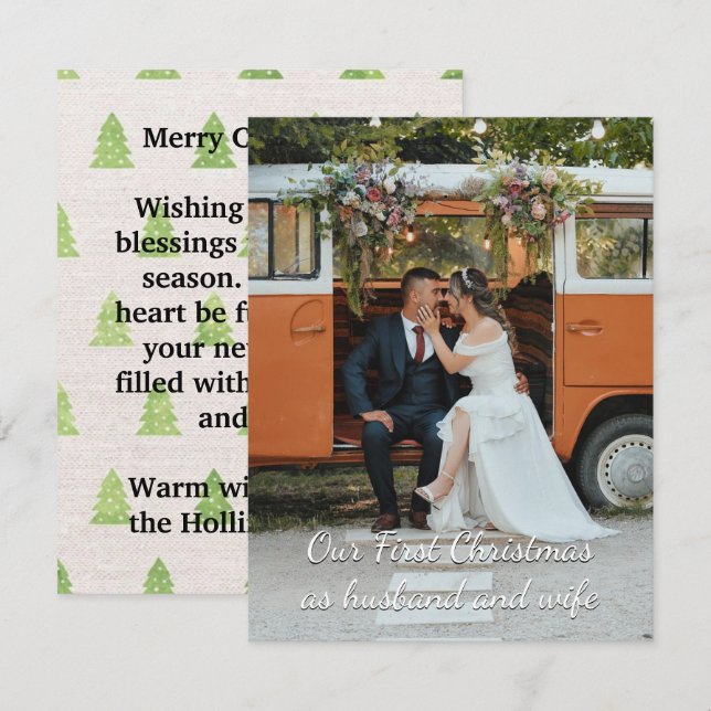 Personalised Our First Christmas Greeting Card (Front/Back)