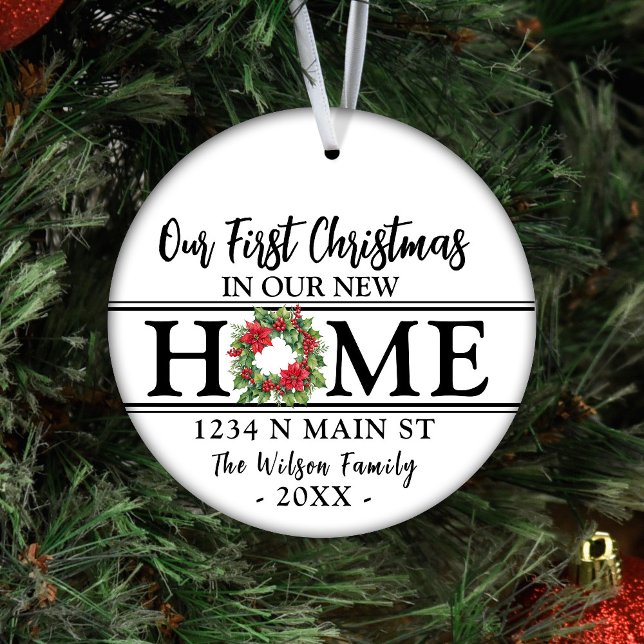 Personalised Our First Christmas In Our New Home Ceramic Tree Decoration (Creator Uploaded)