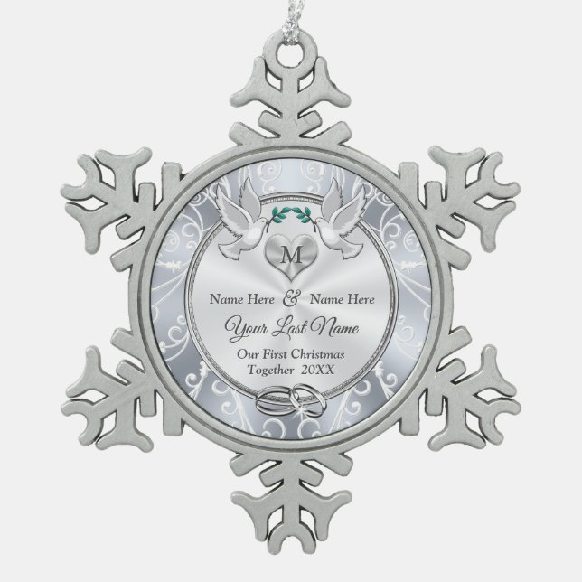 Personalised Our First Christmas Together Ornament (Front)