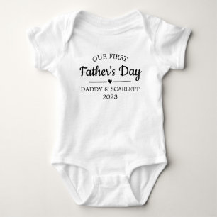 Personalised Our First Father's Day Baby Bodysuit
