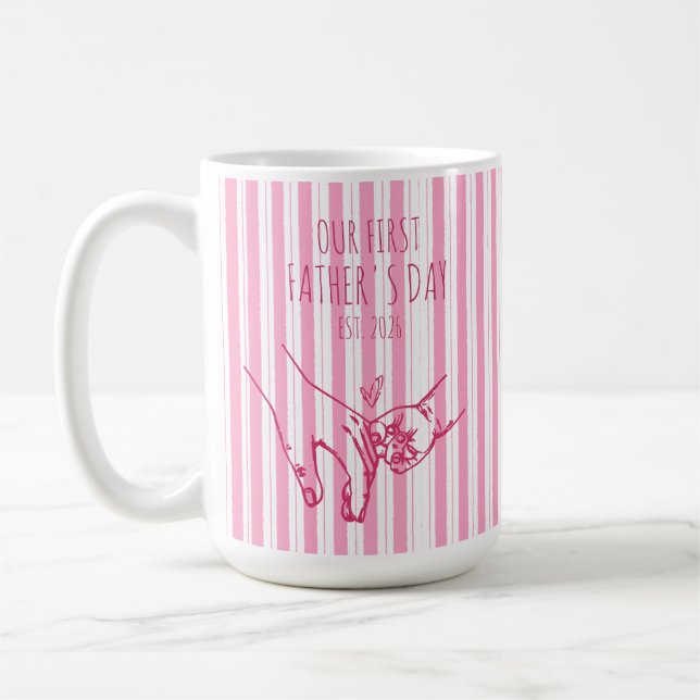 Personalised Our First Father's Day Mug (Left)