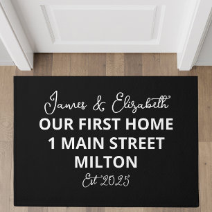 Personalised Our First Home Custom Address Doormat