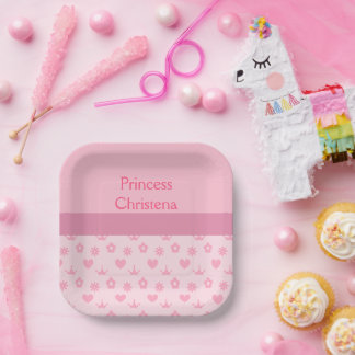 Personalised Our Little Princess Birthday Paper Plate