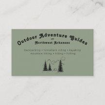 Personalised Outdoor Guide Business Cards - Green