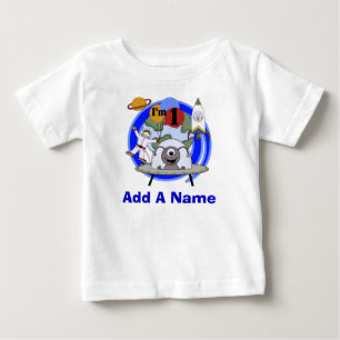 Personalised Outer Space 1st Birthday Tshirt
