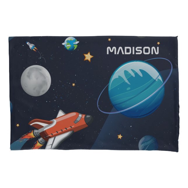 Personalised Outer Space Activity in the Galaxy Pillowcase (Front)