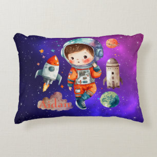 Personalised outer space astronaut pillow