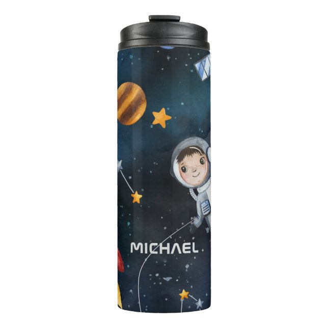 Personalised Outer Space Astronaut Shuttle  Thermal Tumbler (Front)