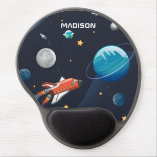 Personalised Outer Space Travel Galaxy  Gel Mouse Mat