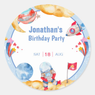 Personalised outerspace astronaut birthday Sticker