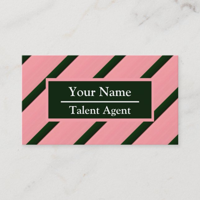 Personalised Outstanding Stripe Business Card (Front)