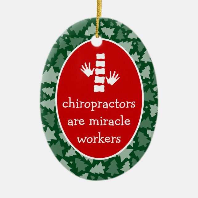 Personalised Oval Chiropractor Ornament (Front)