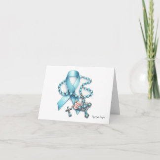 Personalised Ovarian Cancer Prayer Rosary  Card