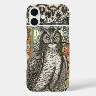 Personalised Owl Damask iPhone 7 case