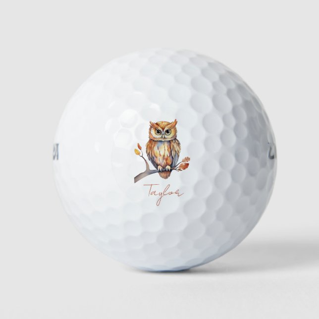 Personalised Owl Golf Balls (Front)