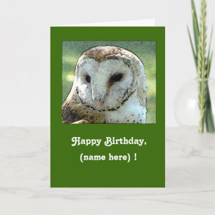 Personalised Owl Hooting Birthday Card