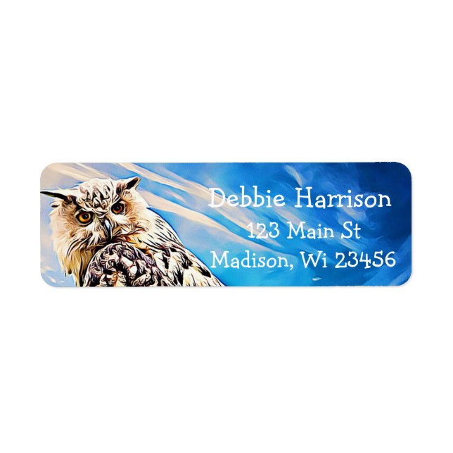 Personalised Owl Quote Return Address Labels (Front)