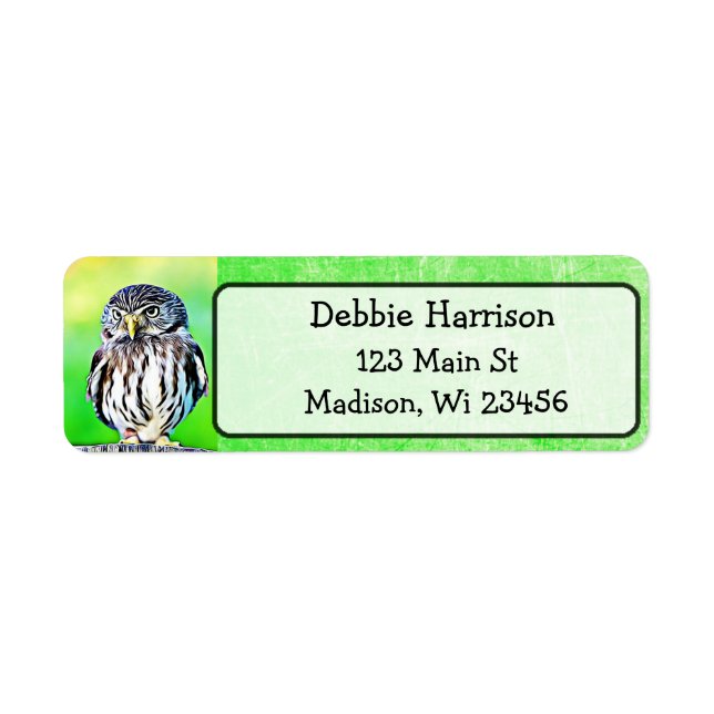 Personalised Owl Return Address Labels (Front)