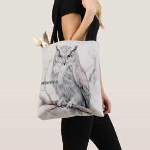Personalised Owl Tote Bag - Nature-Inspired Wisdom