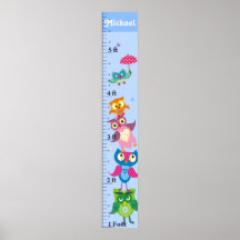 Personalised owls Growth Chart
