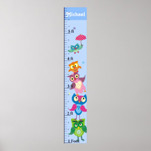 Personalised owls Growth Chart
