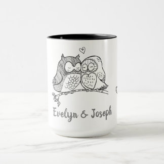 Personalised Owls Love Mug