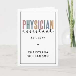 Personalised PA Physician Assistant Graduation Card