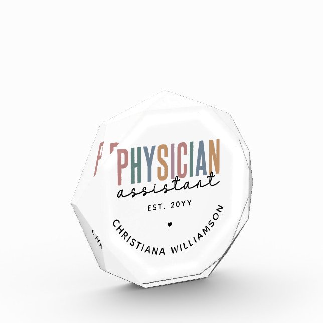 Personalised PA Physician Assistant Graduation Photo Block (Left)