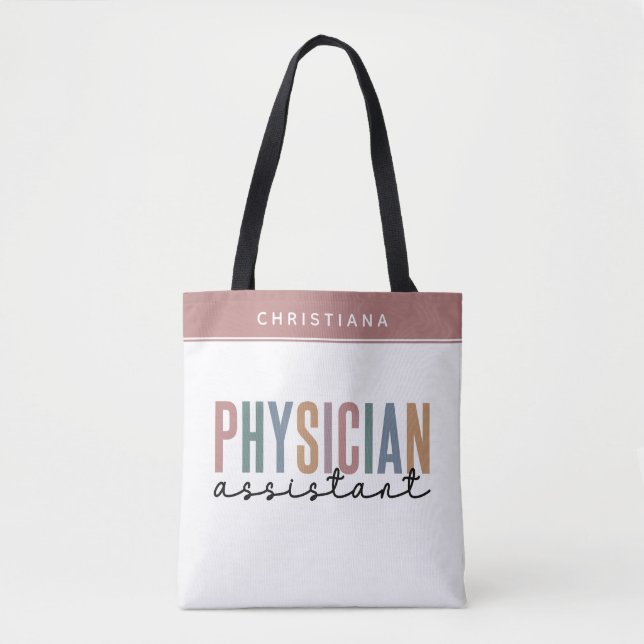 Personalised PA Physician Assistant Graduation Tote Bag (Front)