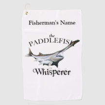 Personalised Paddlefish Whisperer Fishing Towel
