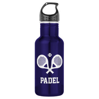 Personalised padel tennis racket sports 532 ml water bottle