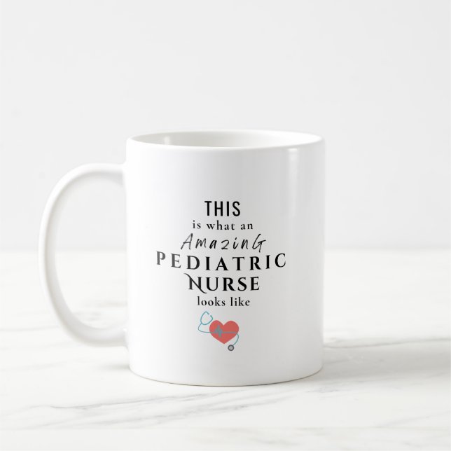 Personalised Paediatrics Nurse Quote With Name Coffee Mug (Left)