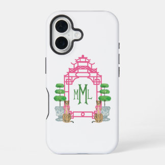 Personalised Pagoda Monogram iPhone 16 tough case