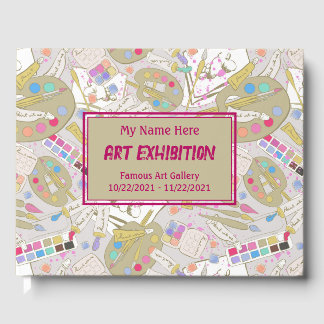 Personalised Paint Artist Exhibition Guest Book