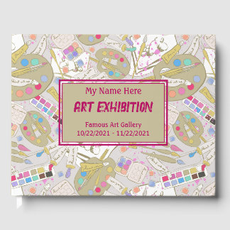 Personalised Paint Artist Exhibition Guest Book