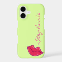 Personalised Pair of Cherry Red Lips