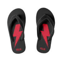Personalised Pair of Lightning Flip Flops