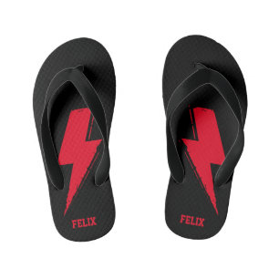 Personalised Pair of Lightning Flip Flops