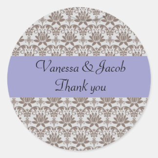 Personalised paisley damask stickers